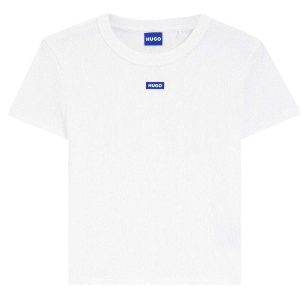 Hugo Womens/Ladies Cropped T-Shirt / White